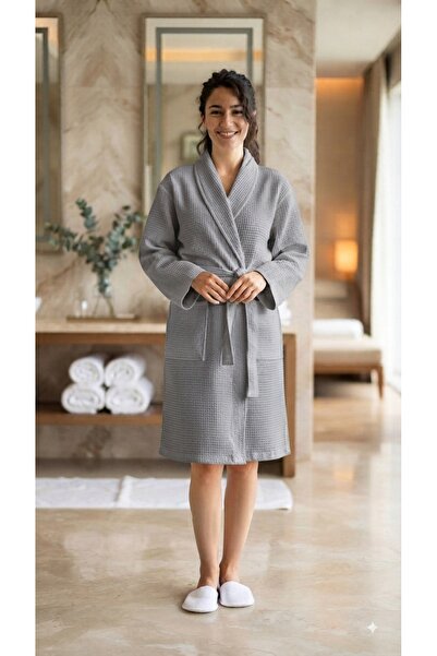 Embays 100% Cotton Waffle, Luxury Hotel & Spa Bath Pique Robe, Lightweight Su...