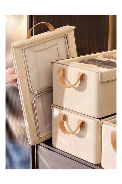 Generic 3-Pack Large Wardrobe Clothes Organizer, 50x44x32cm Foldable Fabric S...