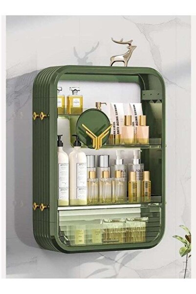 Generic 4-Tier Makeup Organizer & Display Shelf with Dustproof Tissue Holder ...