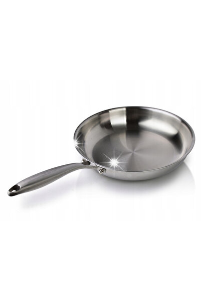 MONDEX Tigaie din oțel inoxidabil de 28 cm, cu margine, pentru gaz, inducție,...