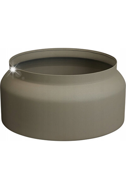 Koopman Capac ghiveci metalic rotund modern maro 42cm 1 buc.