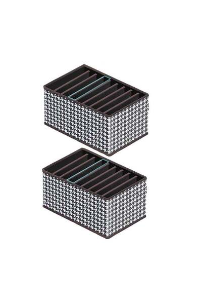 Generic Pack Of 2 Foldable Fabric Storage Box with Steel Handle 44cm x 30cm x...