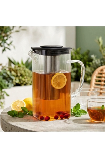 Vilde Ceainic de sticlă de 1,5L cu infuzor pentru ceai de plante 259756