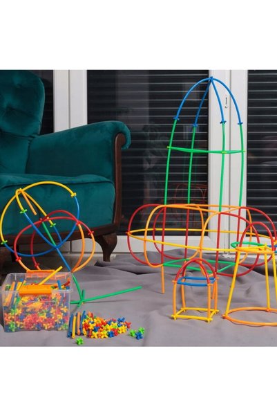 woopie Piese de construcție Paie colorate 1000 buc. Cadou Creativ Educativ
