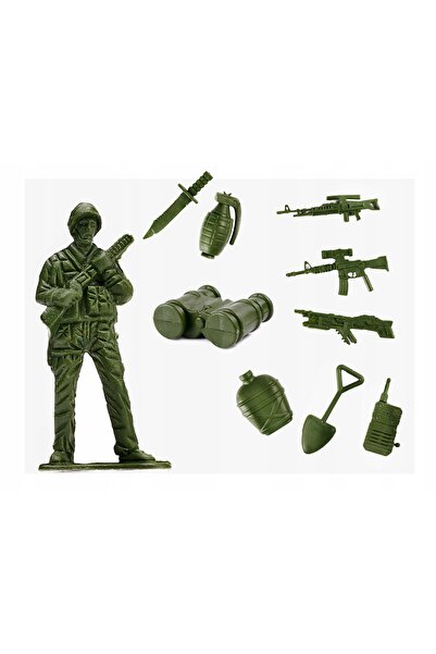 Ikonka Set de figurine soldați și bază militară 307el