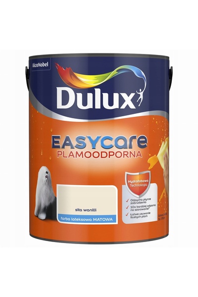 DULUX EasyCare vopsea lavabilă latex pentru pereți, nuanța vanilie, mată, 5L