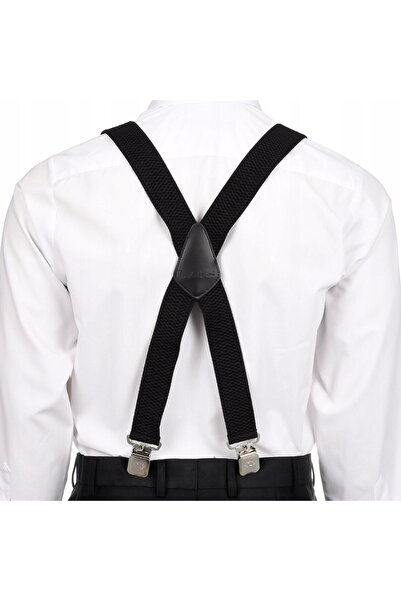 Beltimore Bretele pentru pantaloni bărbătești elegante, rezistente, X negre, ...
