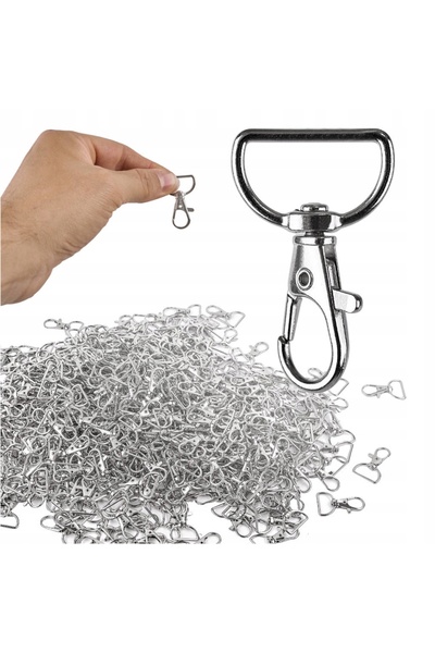 Ikonka Carabină pentru breloc, curea de geantă, breloc metalic, pește, 20mm, ...