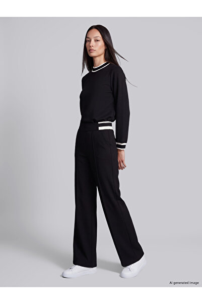 LC Waikiki Peak New Season Black Soft Touch Women's Sweatpants