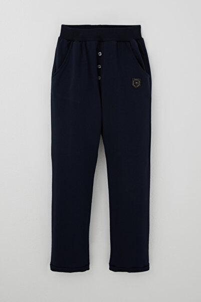 Breeze Boy's Sweatpants with Button Accessories and Arma Detail, Ages 4-8, Na...