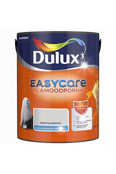 DULUX Vopsea latex EasyCare pentru pereți, rezistentă, mat cenușiu, 5L