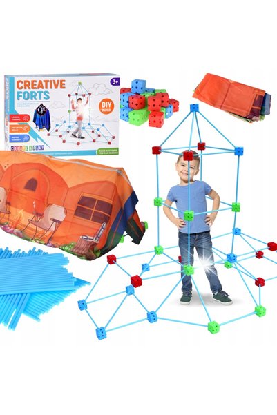 Jokomisiada Set mare de PAIE DE CONSTRUCȚIE – cuburi creative pentru construc...