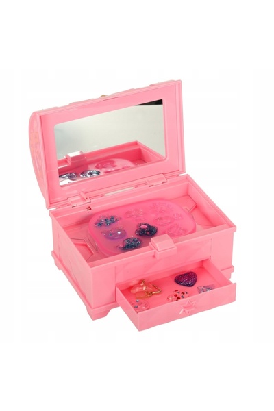 Ikonka Kit de creație bijuterii DIY cu lampă UV și cutie magică pentru copii