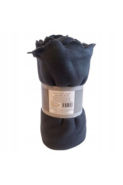 NO BRAND Pătură fleece 130x170, moale, gri închis
