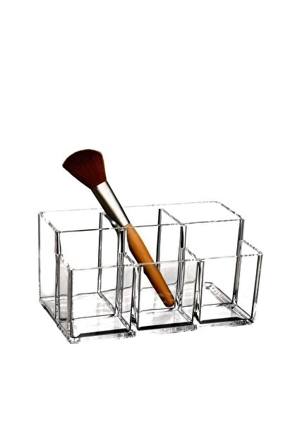 Generic Cosmetic organizer , Makeup Brush Holder , 6 Slot Acrylic Cosmetic Br...