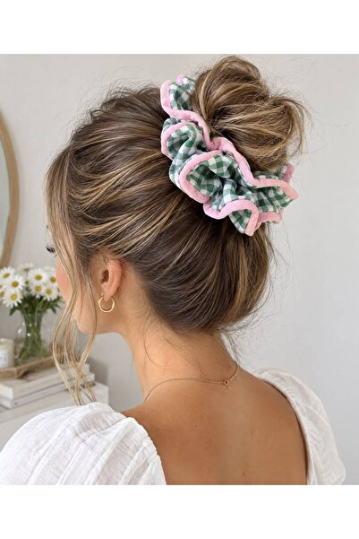 Louen lucie pötikare şeritli scrunchie lastikli saç tokası