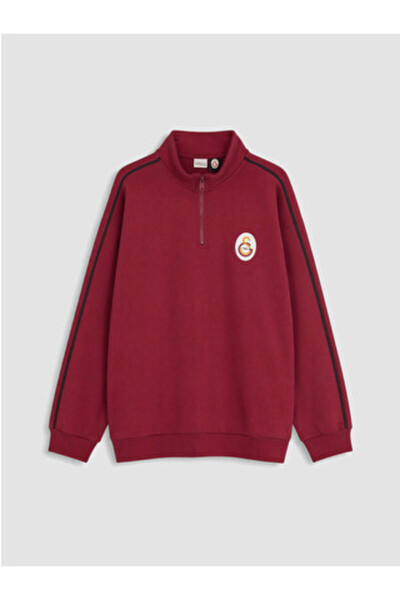 LC Waikiki Red Galatasaray Printed Boys' Thick Sweatshirt
