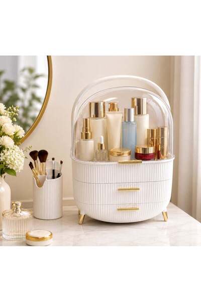 Generic Dunekart Large Cosmetic Makeup Organizer with Drawers and Brush Organ...