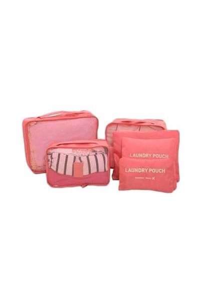 Generic 6-Piece Travel Bag Set Pink