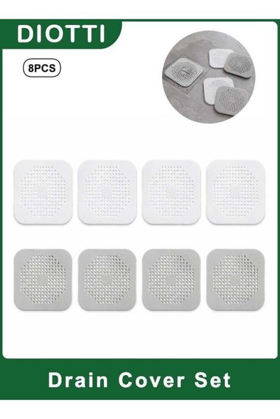 Generic Silicone Drain Hair Catcher, 8PCS Shower Drain Cover Set, Reusable Si...