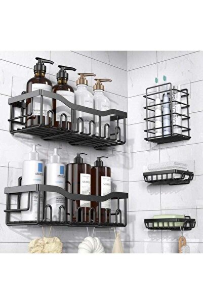 Generic BOAO Adhesive Shower Caddy, 5 Pack Rustproof Stainless Steel Bath Org...