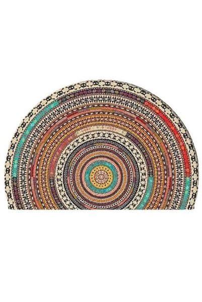 Generic Modern Printed Crystal Semi-Circular Entrance Mat, Anti-Slip Easy-Cle...