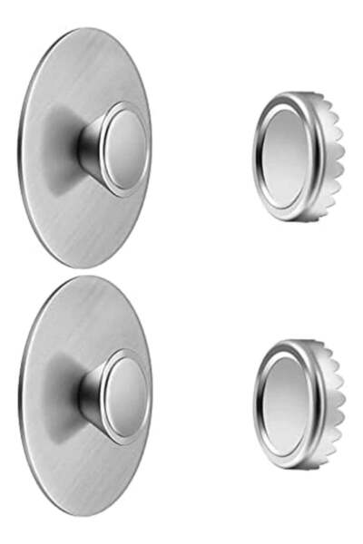 Generic Magnetic Soap Holder, 2pcs Stainless Steel Universal Wall Mounted Suc...