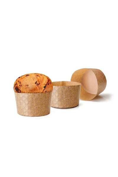 Generic Disposable Panettone Molds 5-Piece Set, Perforated Baking Cups for Pa...