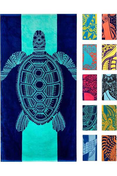 Generic Turtle Beach Towel – Tropical Blue Colors with A Unique Design, Extra...