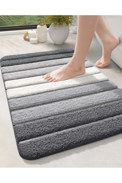 Generic Bathroom Mat 40 x 60 cm, Washable Anti Slip Bath Mats, Absorbent Micr...