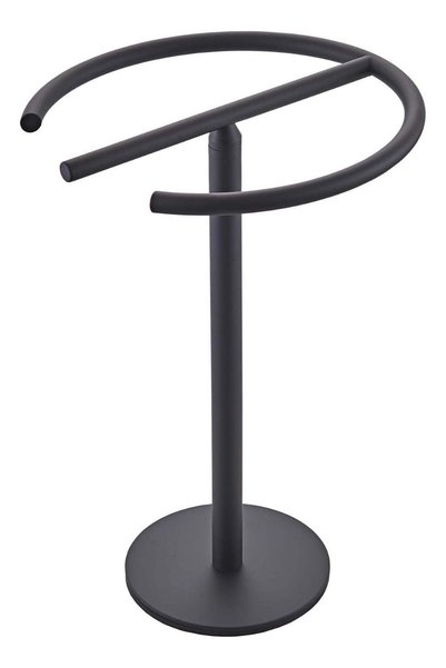 Generic Hand Towel Holder Stand, Free-Standing Towel Rack Matte Black, SUS304...