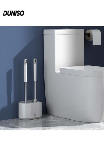 Generic Toilet Brush,Bathroom Dual-use Toilet Brush, Cleaning Silicone Toilet...