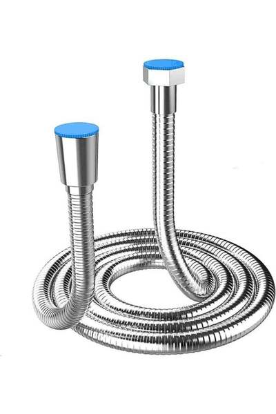 Generic 1.5m Stainless Steel Retractable Shower Hose, Explosion-Proof Anti-Be...