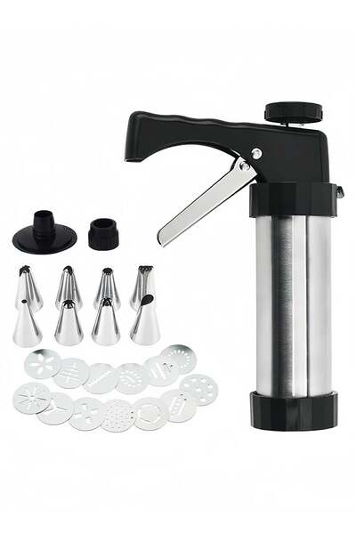 Generic Cookie Press,Stainless Steel Spritz Cookie Pres with 13 Discs u0026 8...