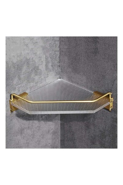 Generic SYOSI Corner Shower Caddy, Acrylic Gold Corner Shower Caddy, Bathroom...