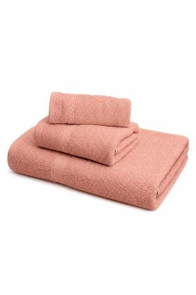 Generic 3-Piece Fast Absorbent Towel Set Peach 70 x 140cm