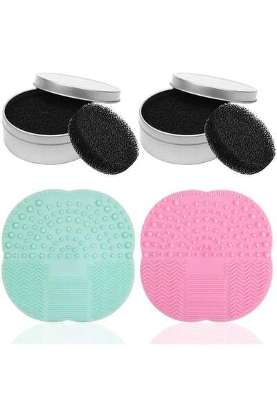 Generic Set of 4, Makeup Brush Quick Cleaner Tools, 2 pieces Brush Color Remo...