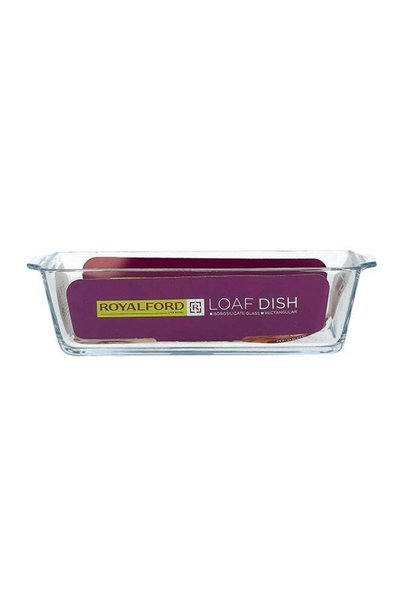 Generic Royalford 800 ml Rectangular Borosilicate Glass Loaf Dish, Roasting &...
