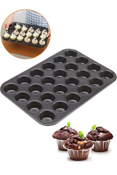 Generic Muffin Tray Cupcake Baking Pan, 24-Cup Nonstick Muffin Tins Cupcake T...