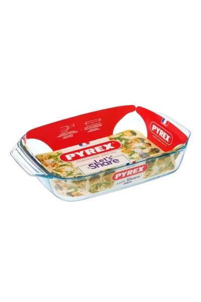 Generic Pyrex Irresistible Rectangular Glass Roaster 2L Borosilicate Bakeware...