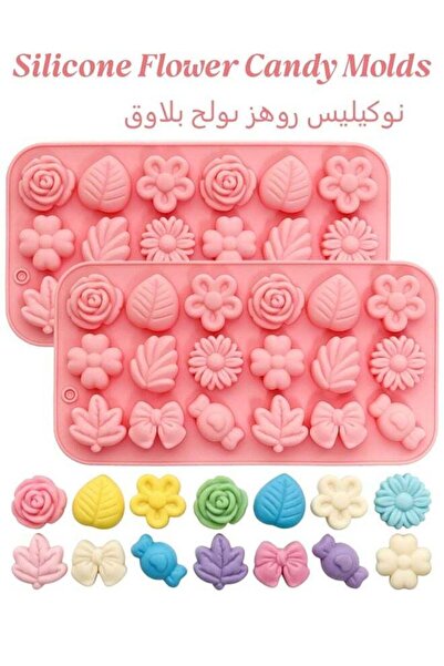 Generic 2Pcs Silicone Flower Candy Molds Daisy Flower Chocolate Molds Tulip F...