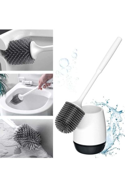 Generic Toilet Brush Cleaning Brush with Clean Silicone Bristles