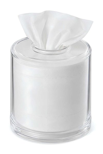 Generic Tissue Box Round - Acrylic Round Transparent Tissue Box Holder Case D...