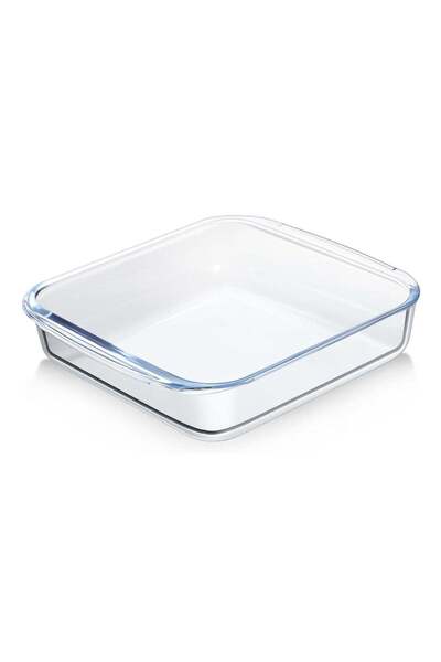 Generic 3L Square Glass Oven Dish in Clear Premium Borosilicate for Baking Me...
