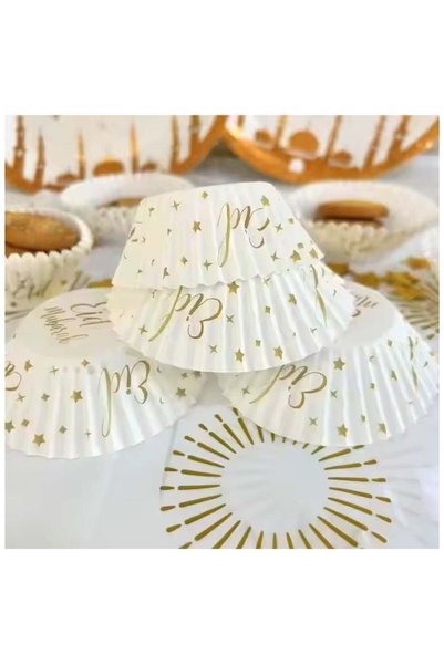 Generic 200 Pcs Eid Party Decor Cupcake Liner Baking Cup Patisserie Wrapper M...