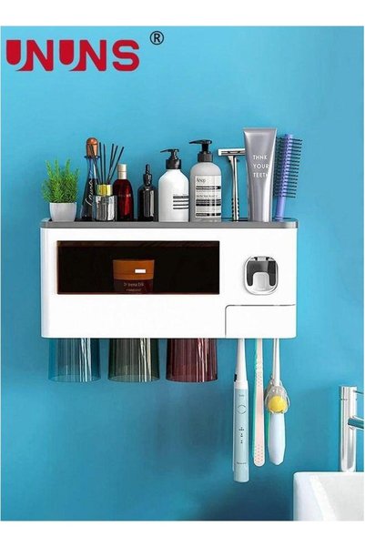 Generic Toothbrush Holders Wall Mounted, Automatic Toothpaste Dispenser Set f...