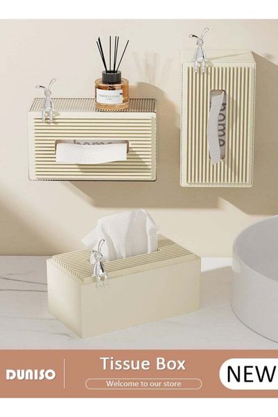 Generic Tissue Box Holder with Cover Large Capacity Storage Modern Kleenex Ti...