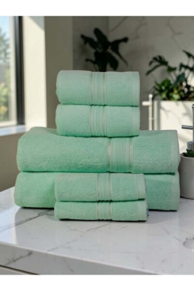 Generic Baltic Linen - 6 Pcs Towel Set, VELURA, 100% Cotton, 550 GSM, Green, ...