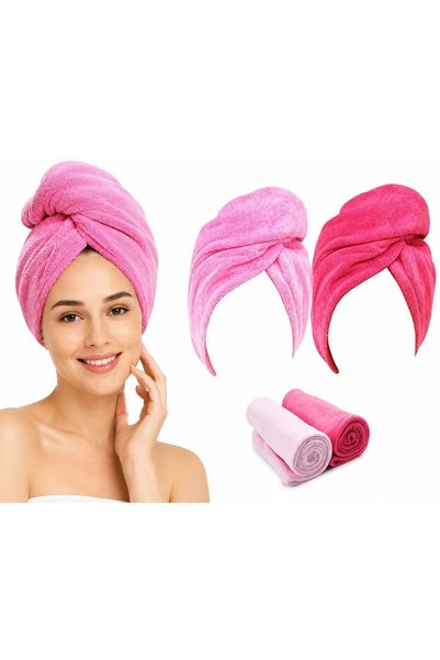 Generic Dunekart Microfiber Hair Towel Wrap 2 Pack, Super Absorbent Quick Dry...