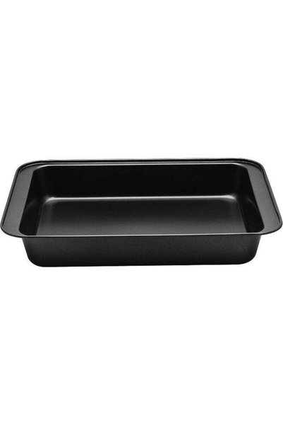 Generic RAJ Nonstick Deep Baking Tray, Black, 32x22x4.5 cm Black 32cm